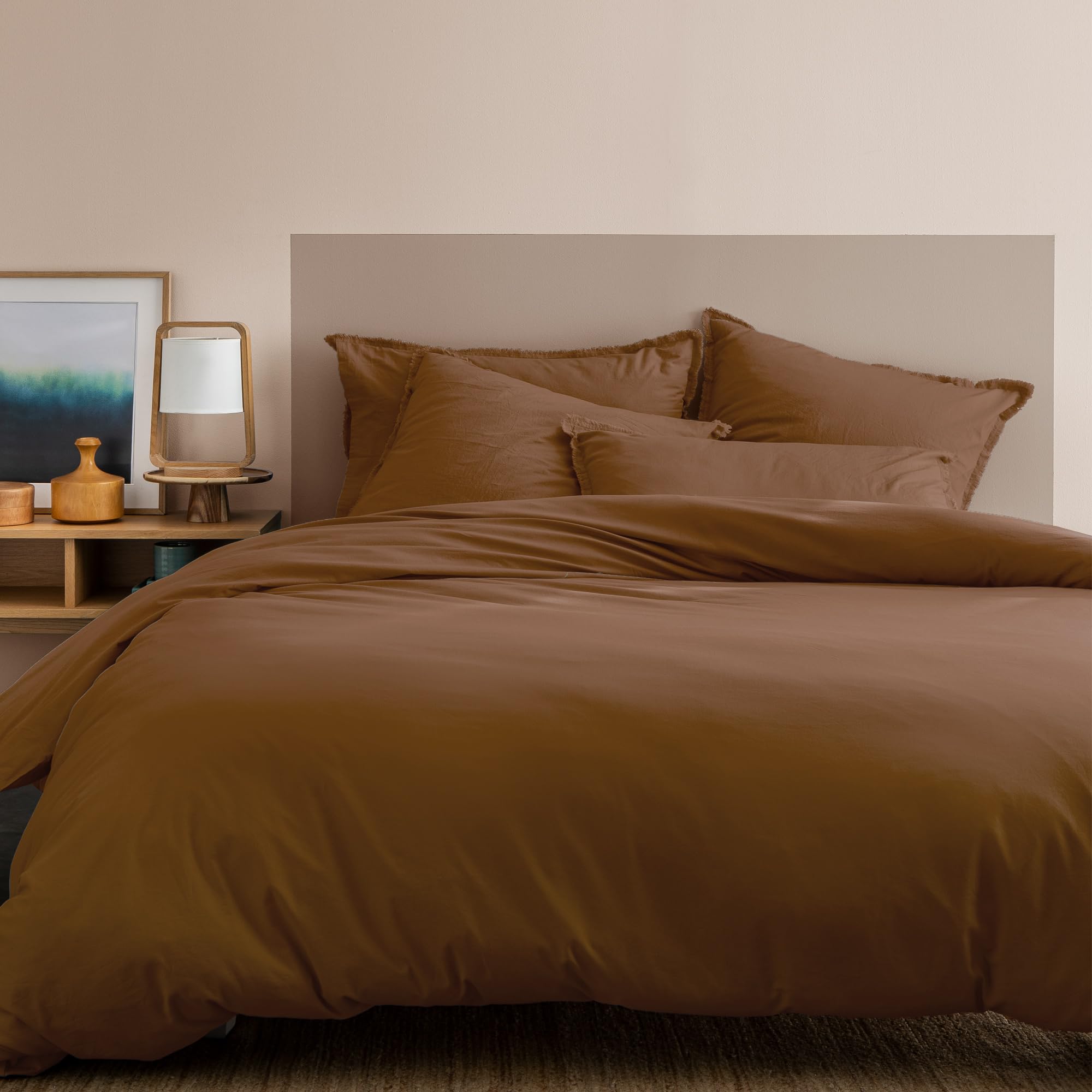 MATT & ROSE Housse de Couette Coton LAVÉ Unie 100% Coton