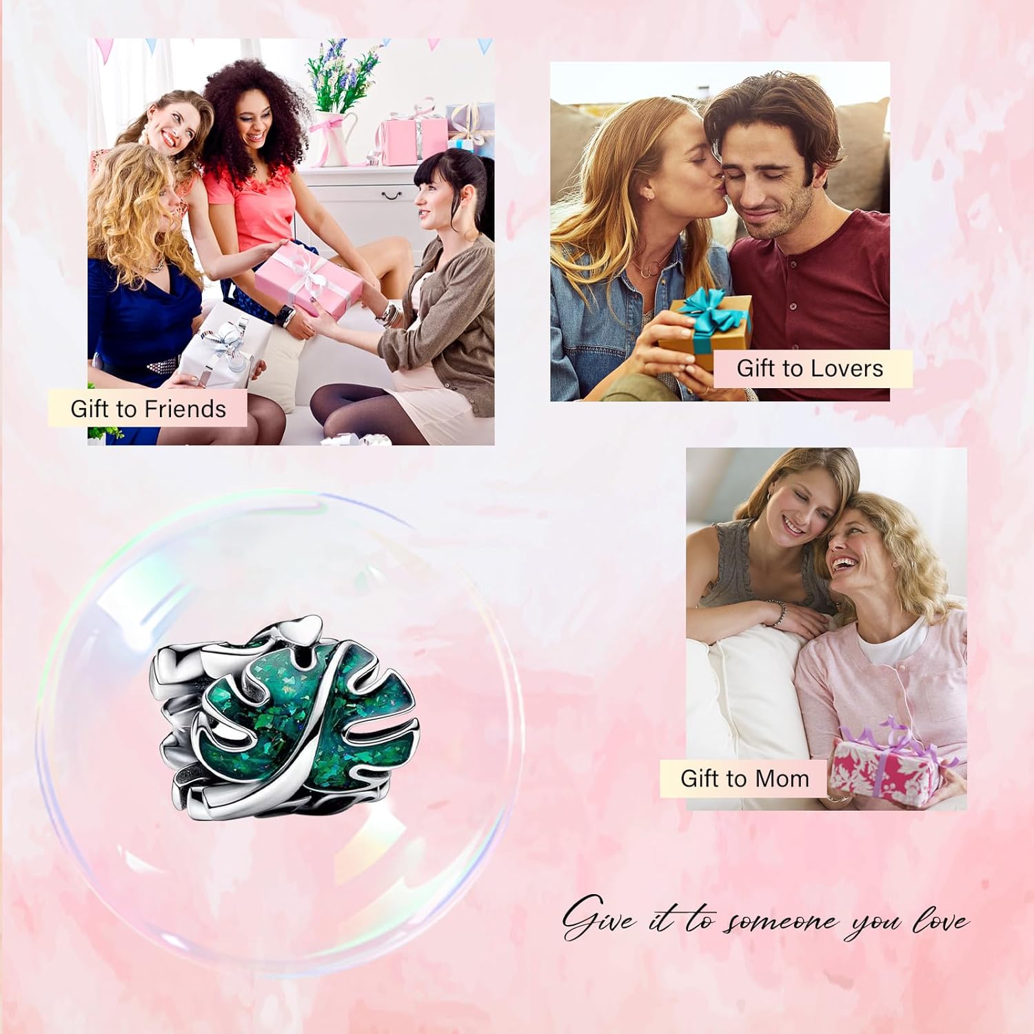 Amufer S925 Charms for Pandora Bracelets and Necklaces, Nature Plants Animals Sky Ocean, Gift for Women, for Birthday Anniversary Christmas St. Patrick's Day Easter Valentine's Day Mothers Day - Image 4