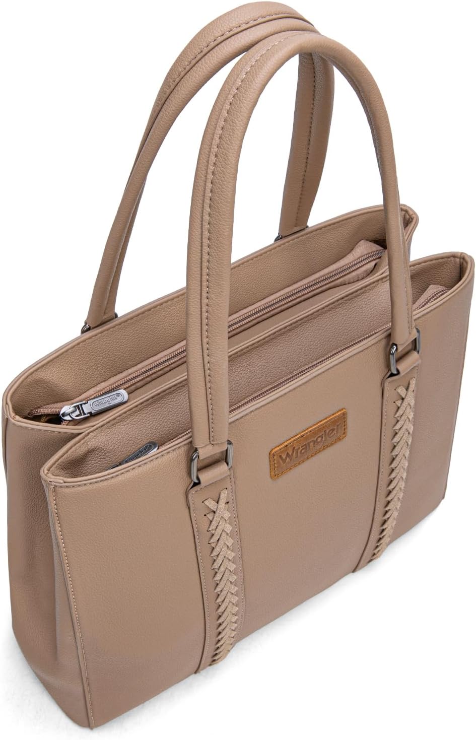 Montana West Wrangler Tote Bag for Women, Double Compartment Purse,Whipstitch Handbag fit for 13.5" Laptop - Image 4