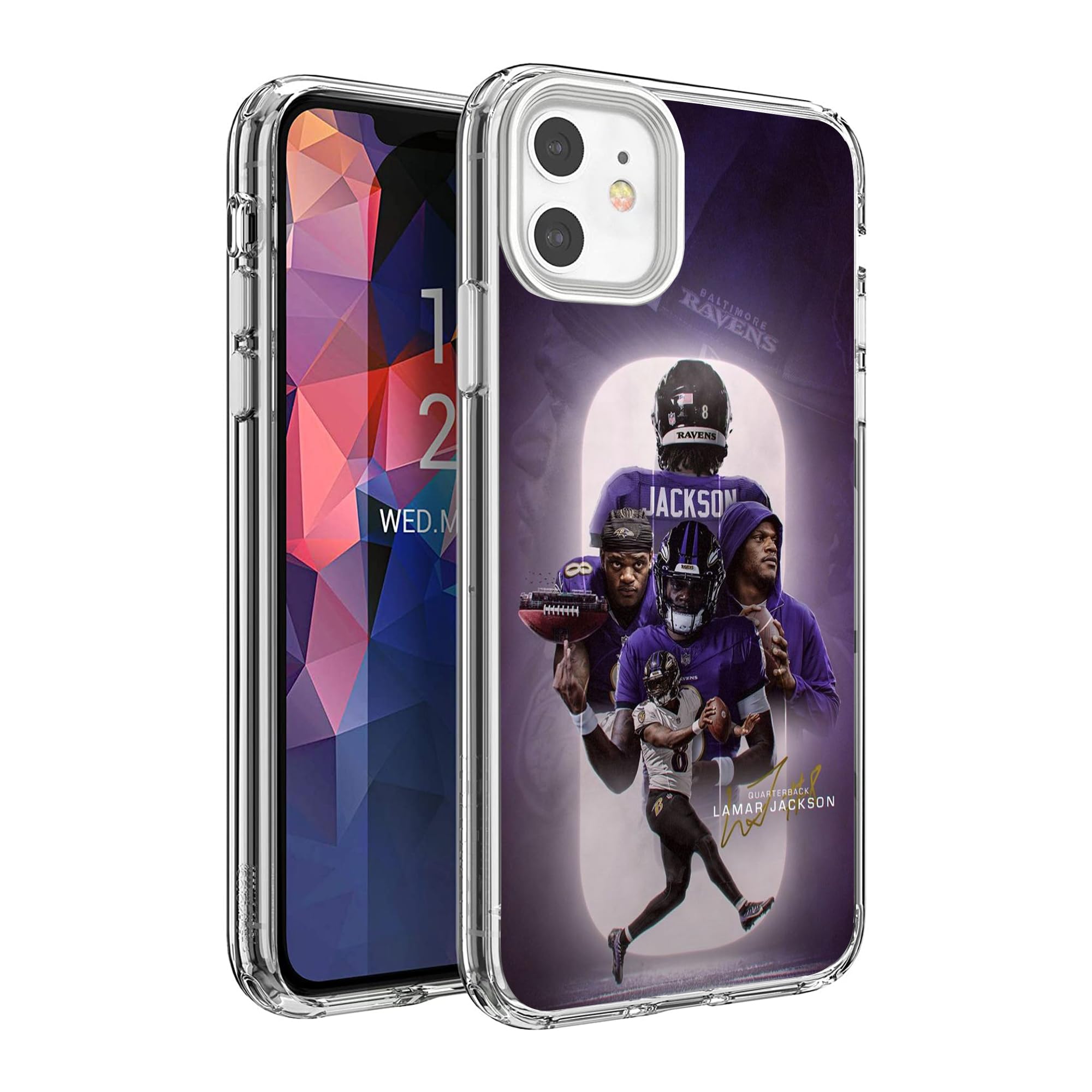 ZHESHAXIN Compatible with iPhone 11 Case, Durable Full Body Protection, Soft TPU Shockproof Clear Case(Baltimore-Jackson-4)