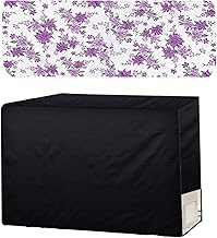 Polyester Split AC Cover For 1.5 Ton Unit, Fully Printed Indoor Unit Cover And Plain Outdoor Unit Cover (Purpal Set)