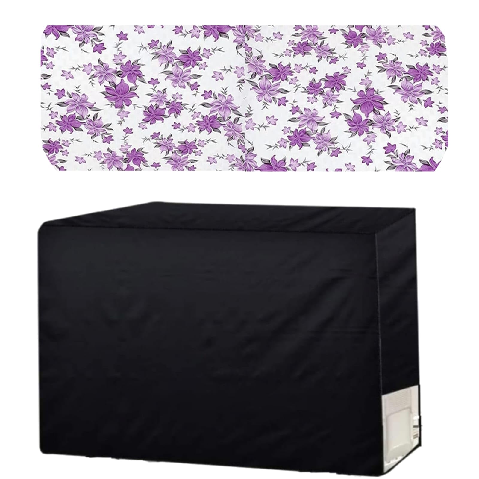 Split AC Cover 1.5 Ton with Floral Print indoor dustproof and outdoor fully waterproof (purpal set) (purpal) (B0D9SRZNQV) Amazon Price History, Amazon Price Tracker