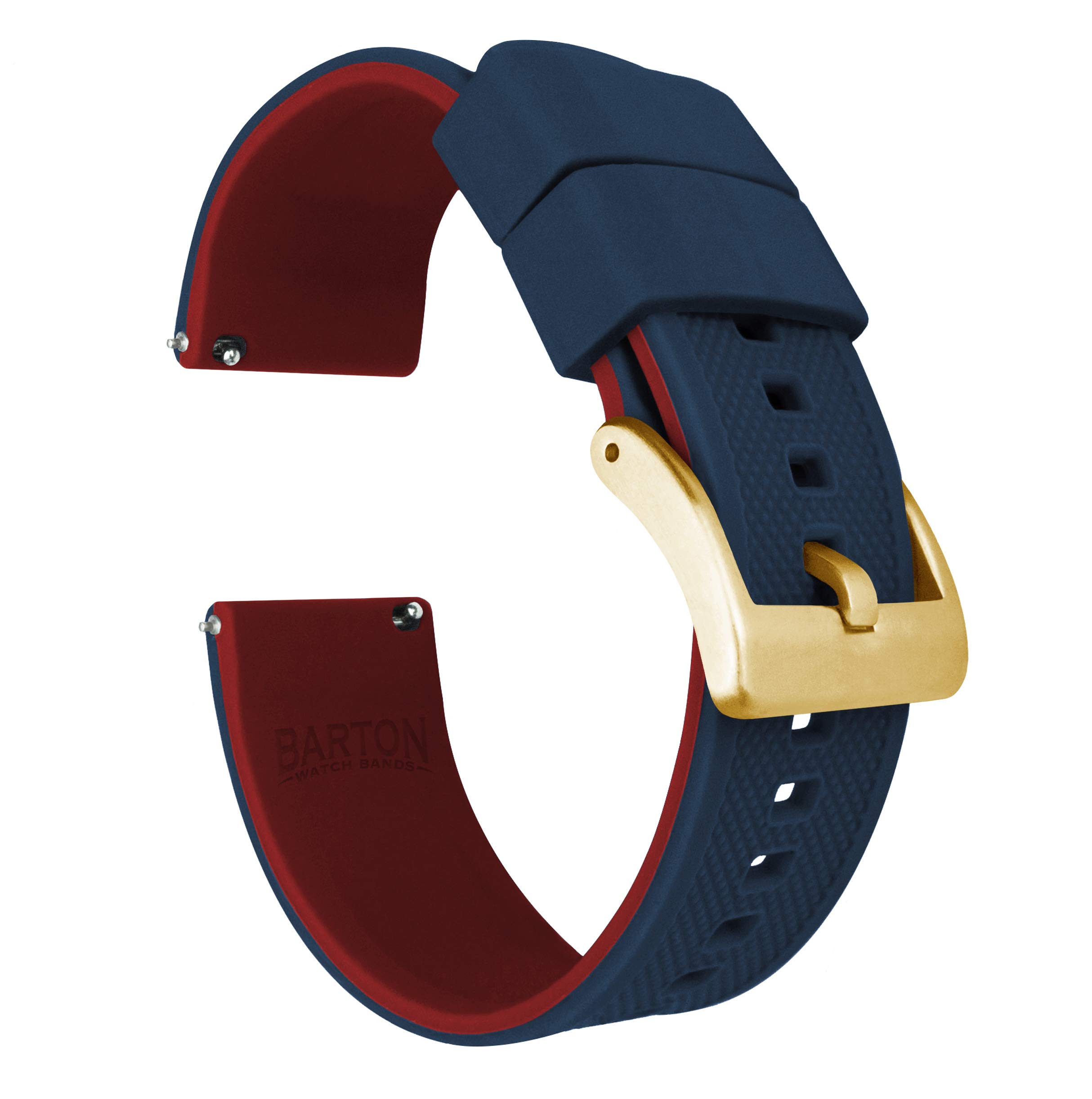 BARTON Elite Silicone Watch Bands - Gold Buckle Quick Release