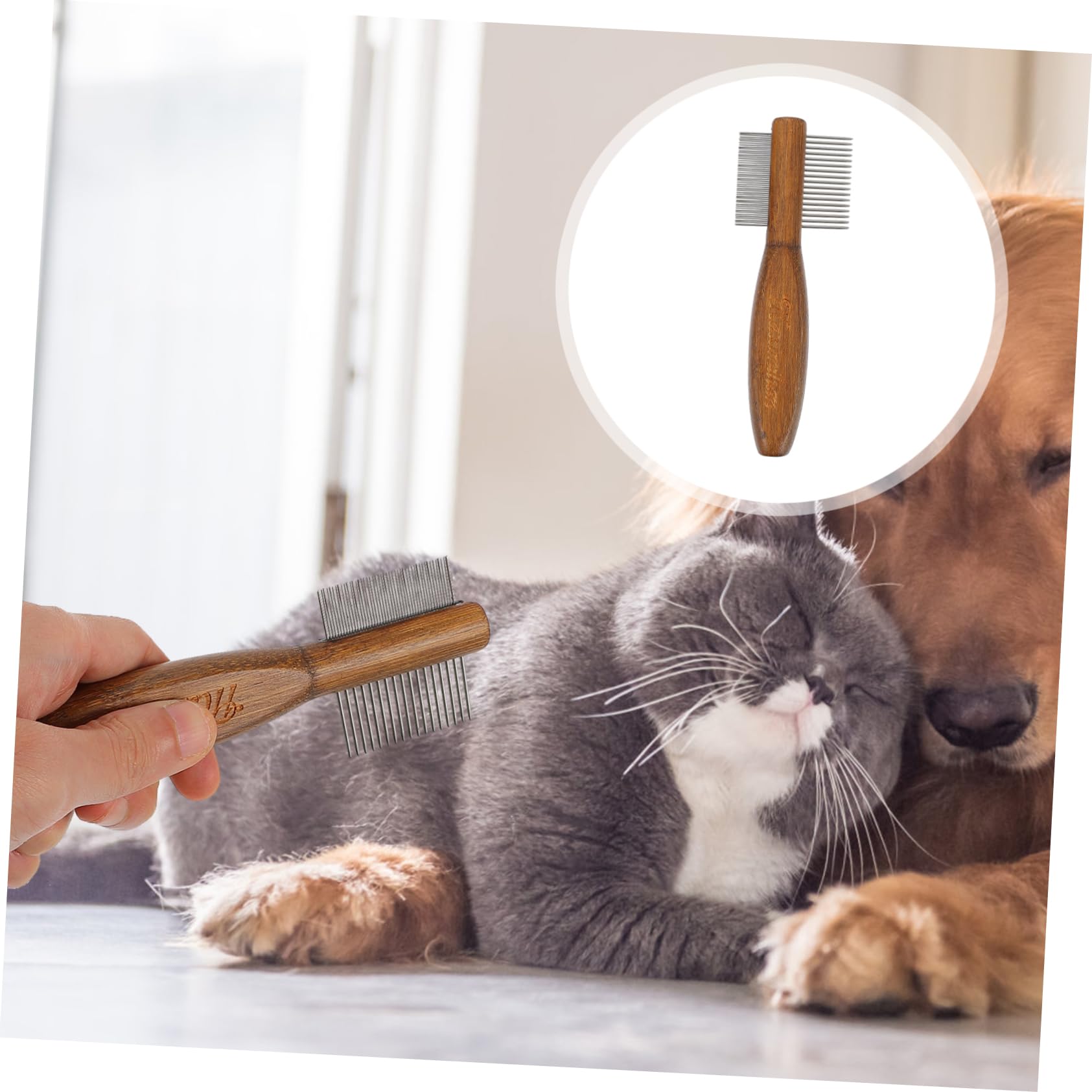 YARNOW 3 Piezas peine de belleza peine de concha de herramienta de limpieza gato cepillos de limpieza cepillos a herramienta de aseo para mascotas de doble limpio