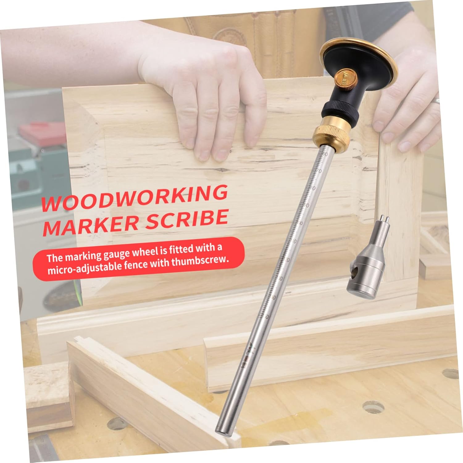 Angoily Wood Marking Tool Dovetail Marker Wheel Marking Gauge Woodworking Scriber Tool Woodworking Gadgets