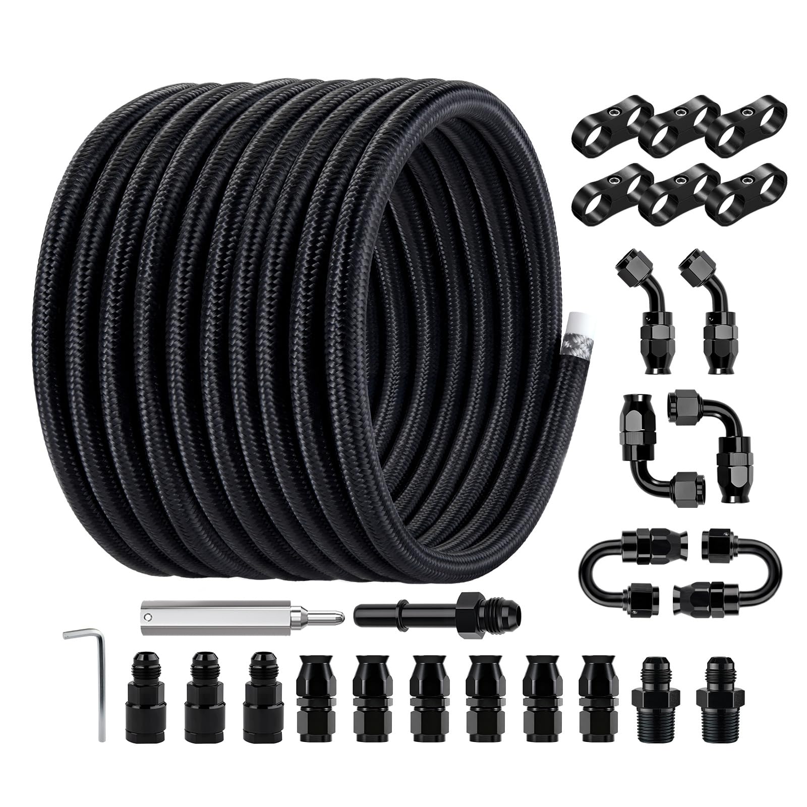Amazon.com: EVIL ENERGY 6AN PTFE Fuel Line Kit,E85 Nylon Braided