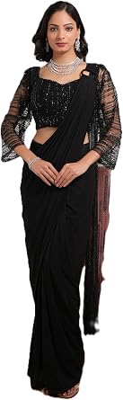 Hand work Modern Ready to Wear 1 minute saree Trendy women in saari 9155