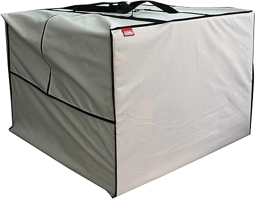 Miniatura 3 de acoveritt Bolsa de almacenamiento cuadrada para cojines y fundas para exteriores, bolsas protectoras con cremallera y asas, 32 pulgadas de largo x