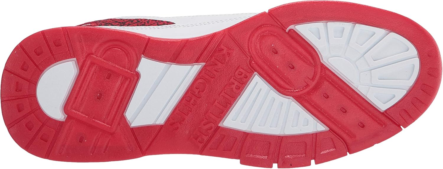 British Knights Metros Men's Oxford Sneaker 11 White/Mars Red