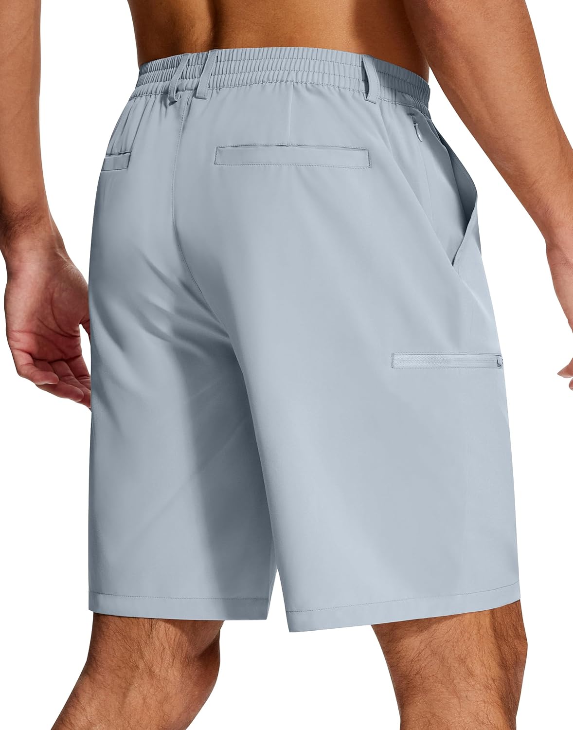 Mens Golf Dress Shorts Stretch Dry Fit 6 Pockets 9 Inch Inseam Lightweight Breathable for Hiking Casual Work - Image 2