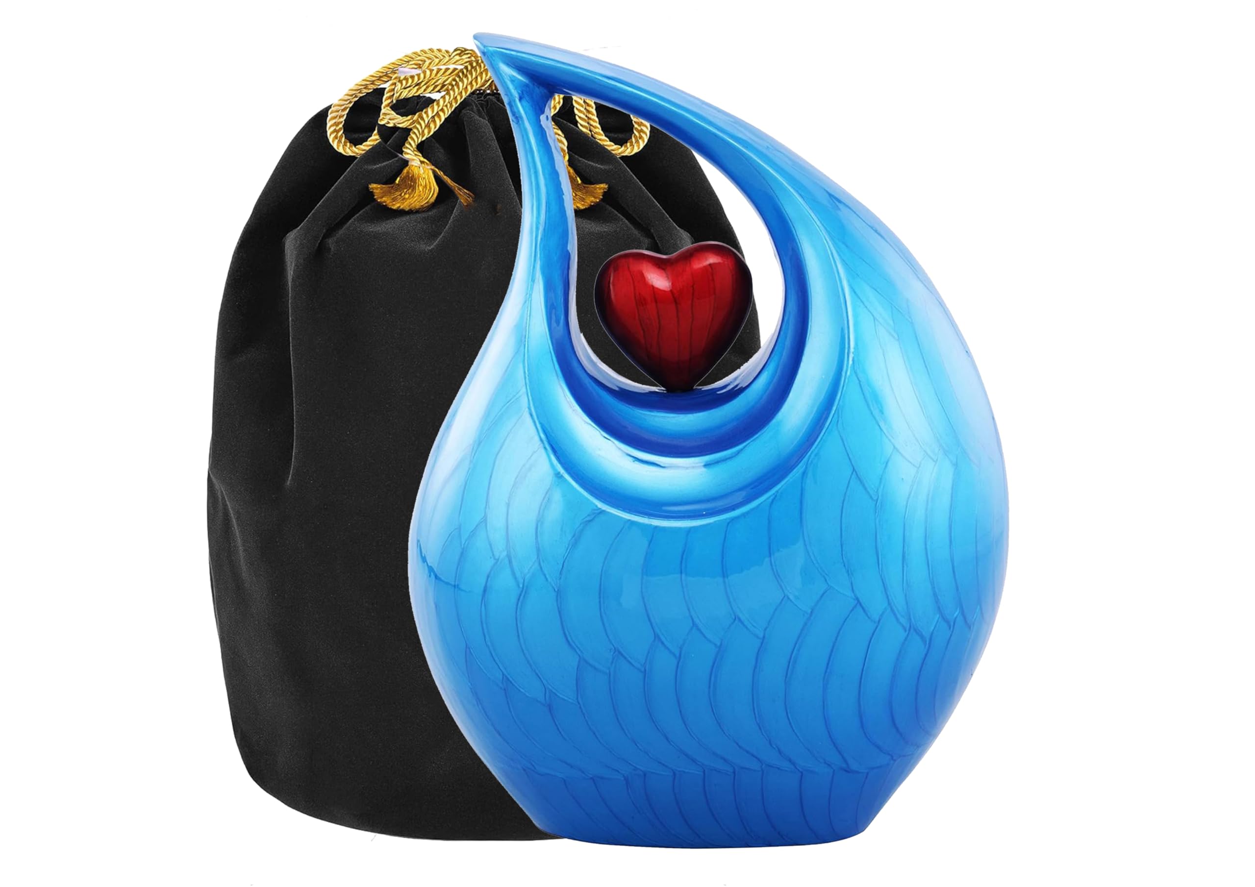 Heart of Love Cremation Urn for Human Ashes Adult Large Funeral Urn for Ashes Decorative Memorial Burial Urn