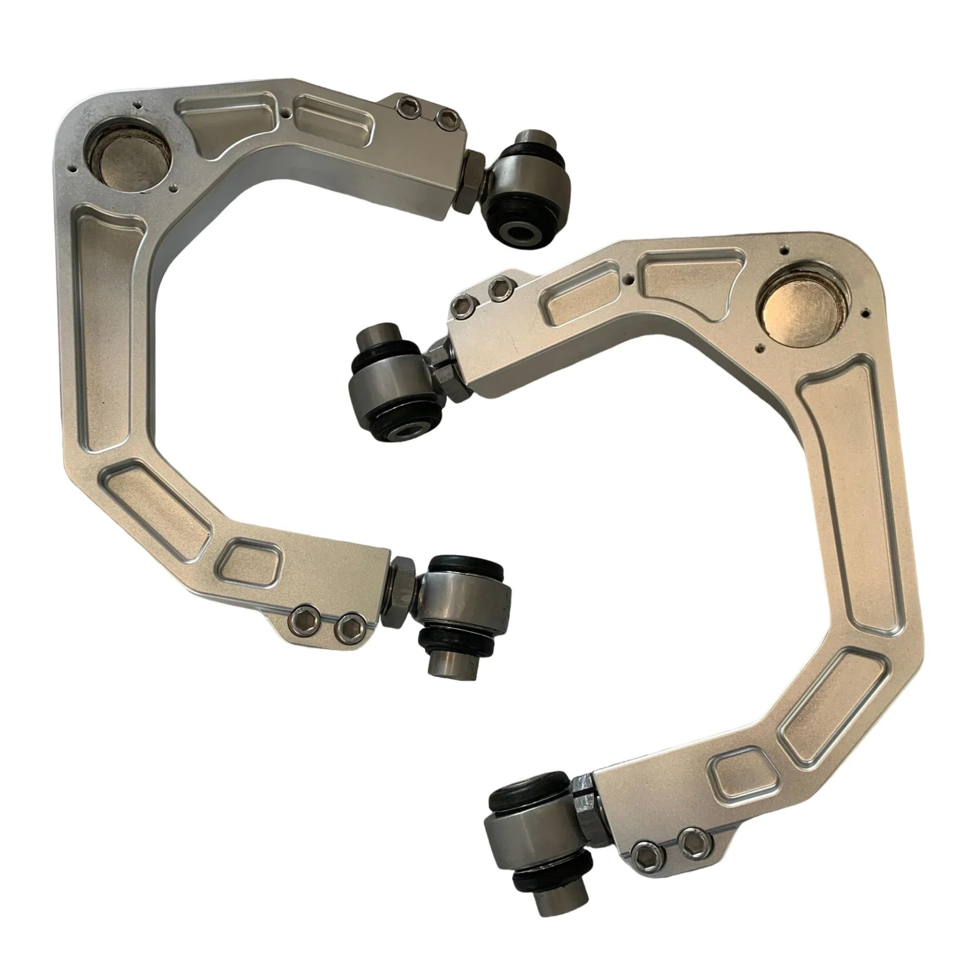 Wahacz samochodowy Offroad 4x4 Aluminiowy stop 6061 T6 Billet Regulowany przedni górny wahacz UCA Kompatybilny z Toyota Tacoma Srebrny kolor Wahacz ze sworzniami kulowymi i narzędziem pomocniczy