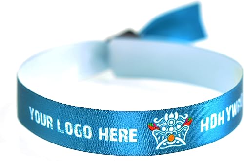Pulseras de tela personalizadas, 30/100/5000 piezas de sublimación impresa de satén personalizado pulsera de eventos de color, pulsera a granel para