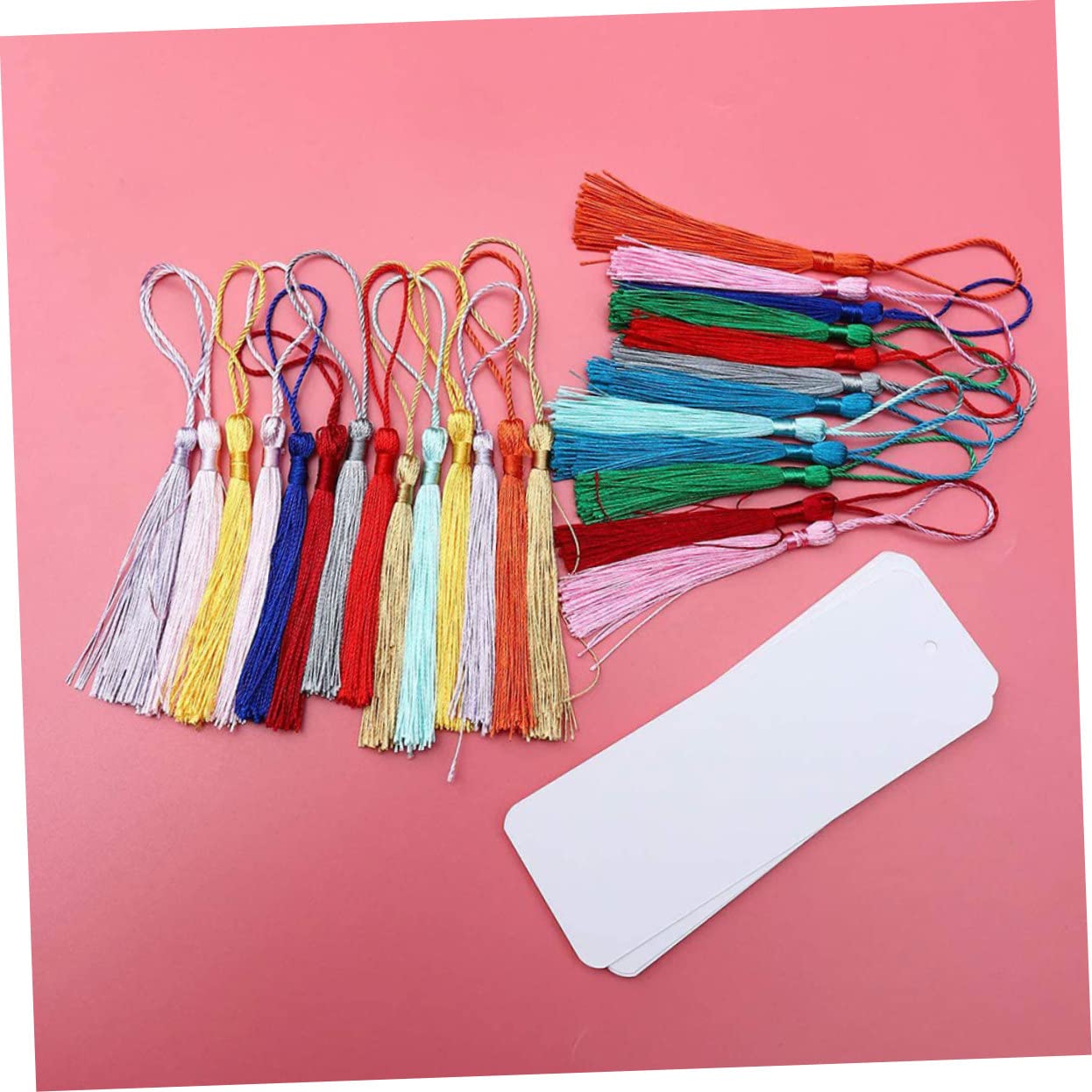 STOBOK 144stücke Teiliges Set Mit Leeren Papier-lesezeichen Und Quasten Handgemachte Bastel-lesezeichen Für Kreative Gestaltung Für Schule Und Büro Personalisierbar