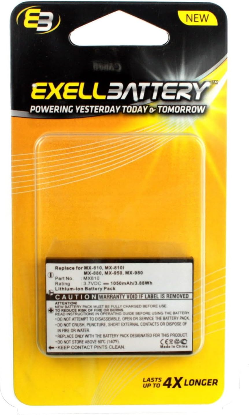 Remote Control Battery 3.7V 1050mAh Li-Ion Compatible with Universal MX-810, MX-810i, MX-880, MX-950, MX-980 Replaces Universal BATTMX880, NC0910, UT-BATTMX880