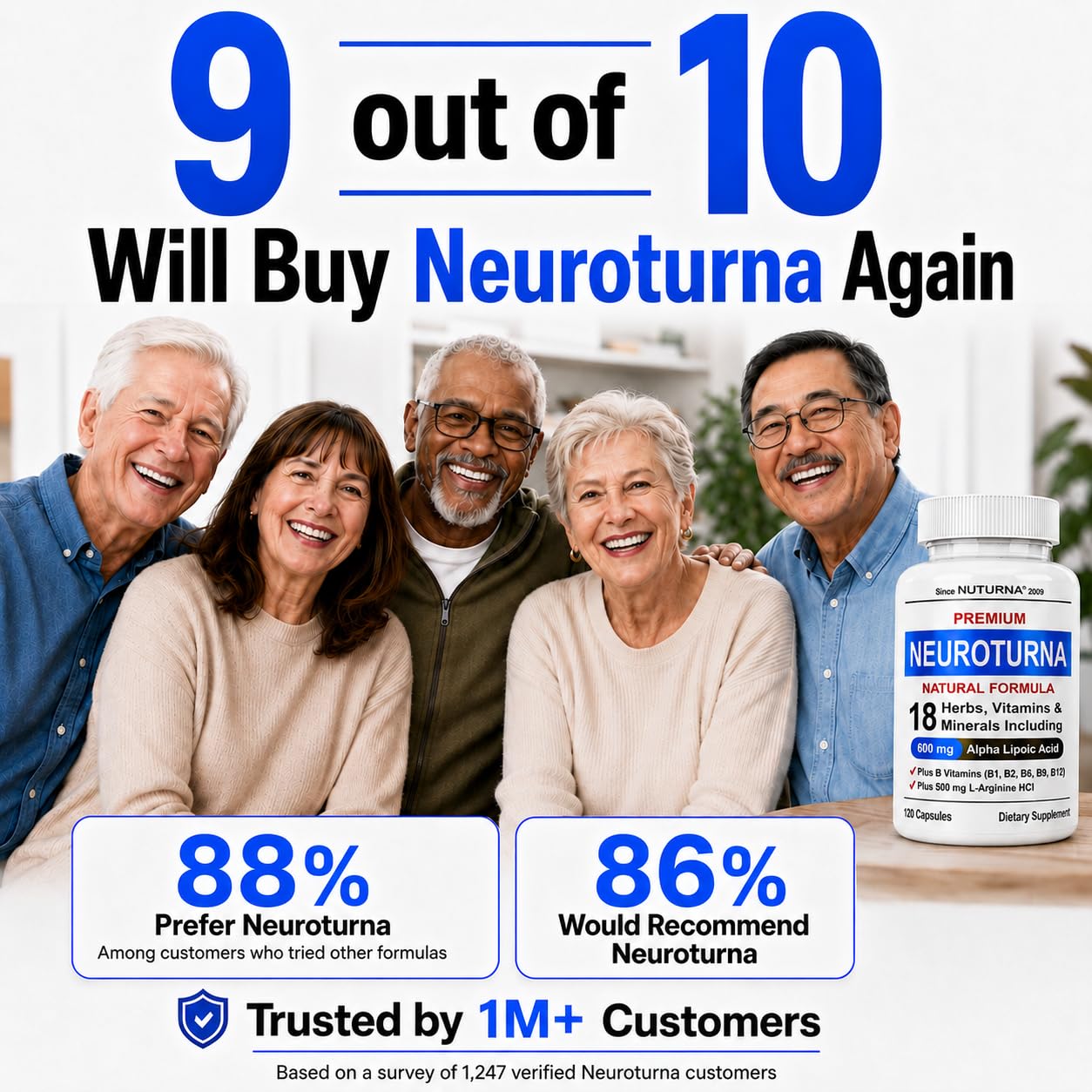 Neuropathy Nerve Support Supplement with 600 mg Pure Alpha Lipoic Acid - Maximum Strength ALA Nerve Formula for Feet Hands Fingers Legs - Ultra Potent 18 in 1 Natural Nerve Vitamins - 120 Capsules — Amazon image 3