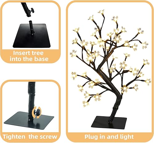 Miniatura 14 de PEIDUO RGBW - Árbol bonsái iluminado con 36 luces LED que cambian de color, lámpara de árbol de espíritu iluminado con controlador para Navidad
