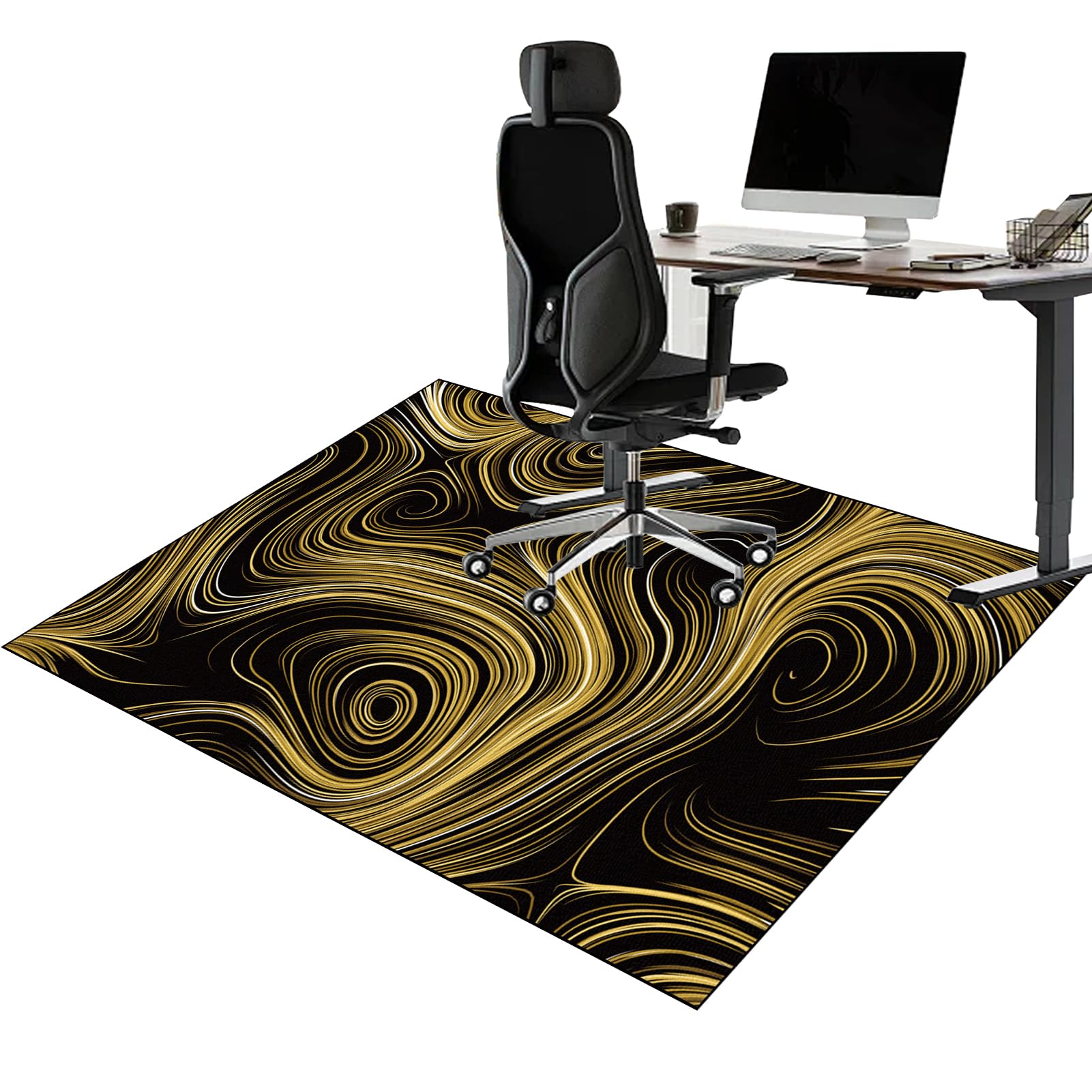 Chair Mat for Hard Floors 130 x 150 cm Computer Gaming Chair Mat for Carpet Desk Chair Mat for Laminate Floor Protectors for Rolling Chairs Floor Floor Mats Wood/Tile Protection Mat for Office & Home