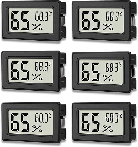 zoerbufan 6 Pièces Thermomètre Hygromètre Mini Digital LCD Tempé 