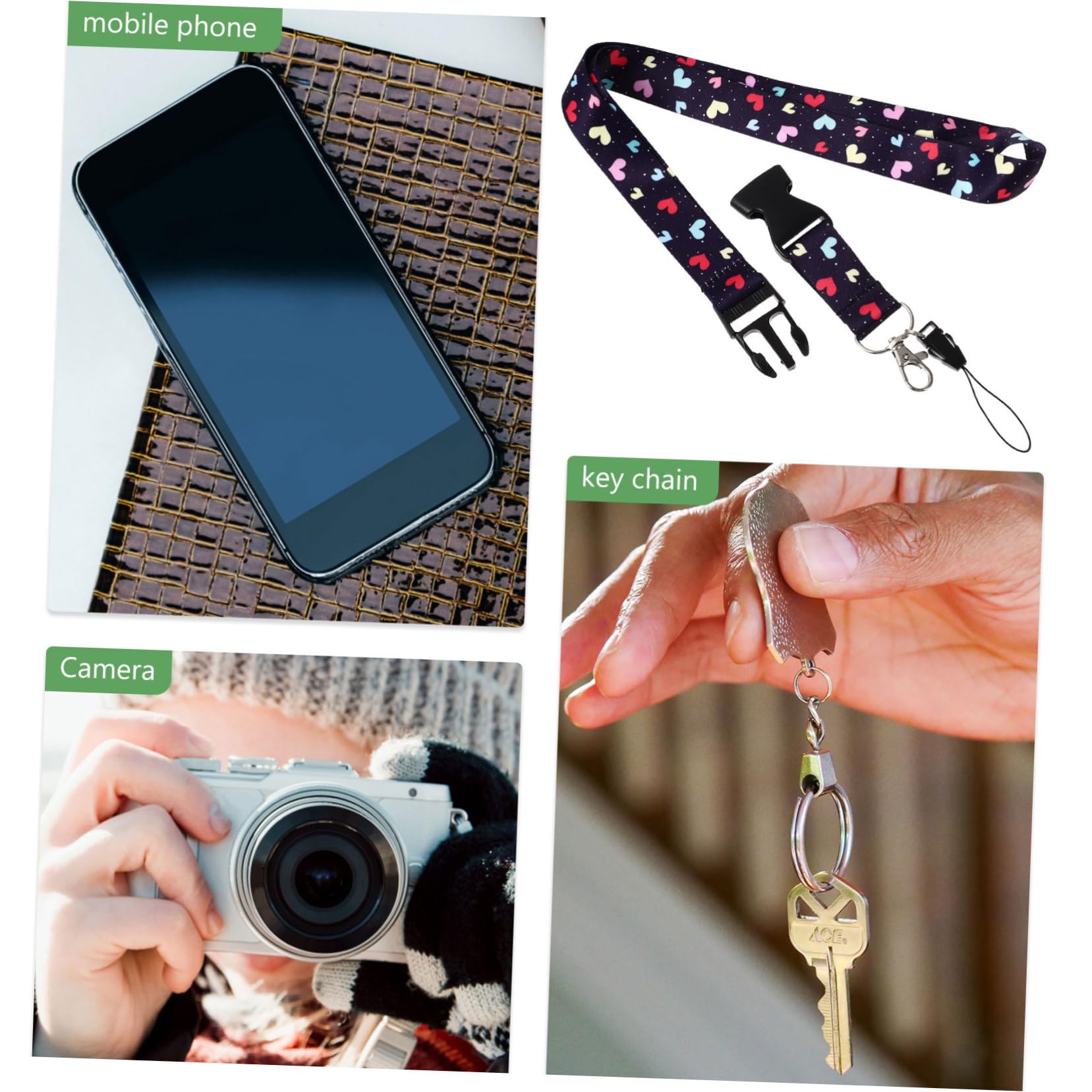 GALPADA 10pezzi Cinturino Decorativo Per Telefono Multi-funzionale e Leggero Cinghia Rimovibile Per Smartphone e Accessori Facile Da Installare Adatto Per Ufficio Scuola e Viaggi
