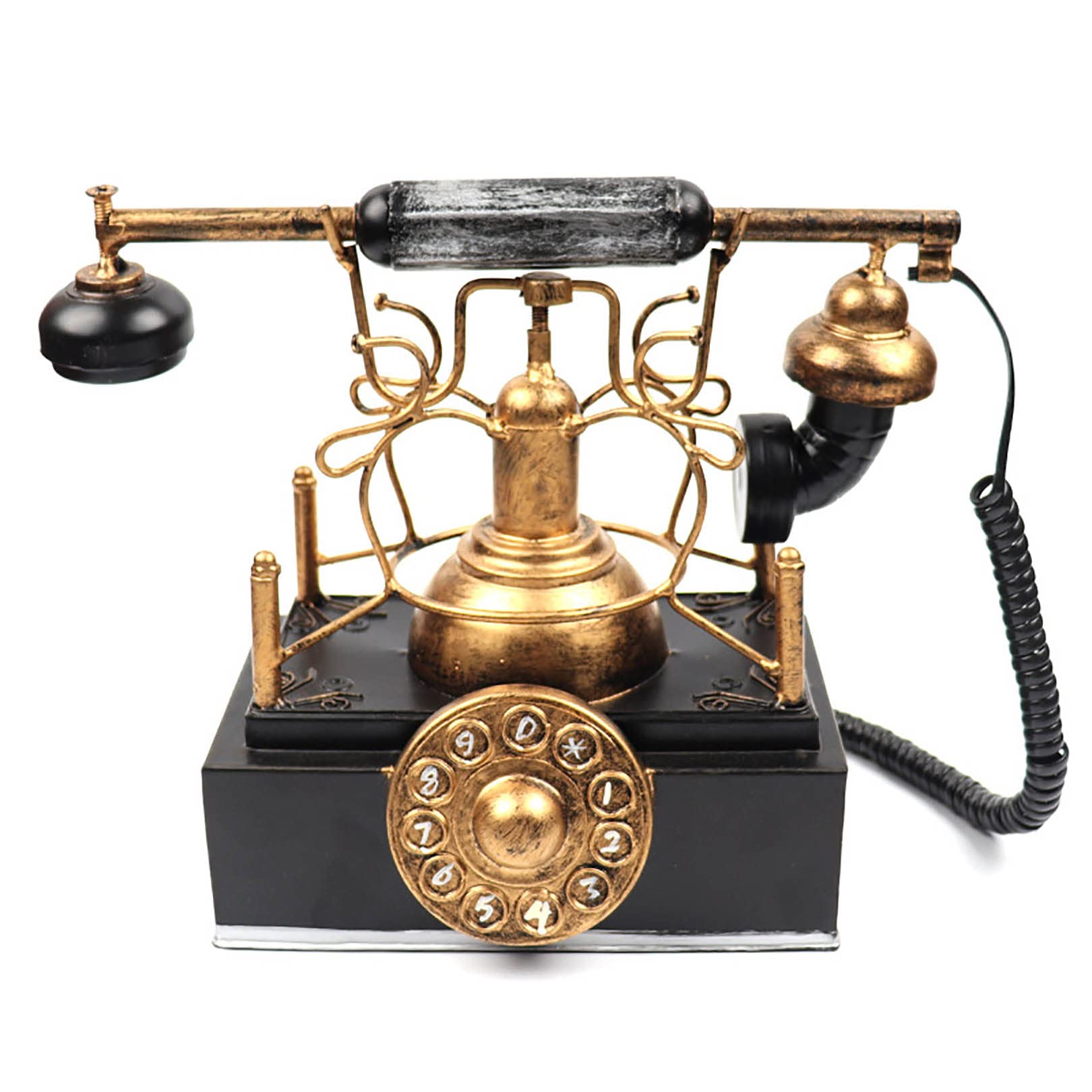 Téléphone antique noir haut de gamme pour une décoration de prestige