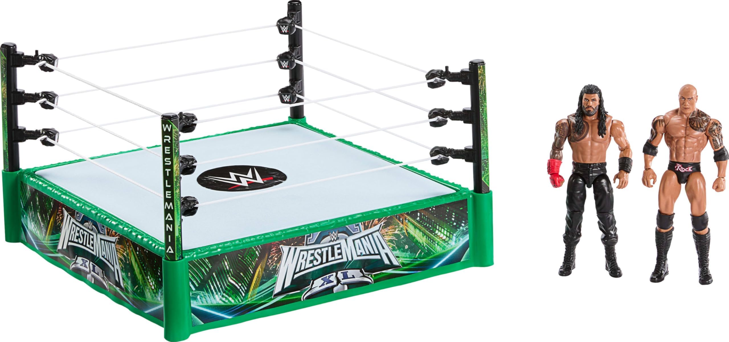 Mattel WWE Ring and 2 Figures Bundle