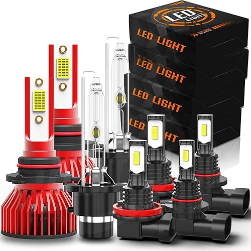 9005 de haz alto+bombillas HID D2S para faros delanteros+bombillas antiniebla H11 + bombillas de circulación diurna 90059006, aptas para Acura MDX