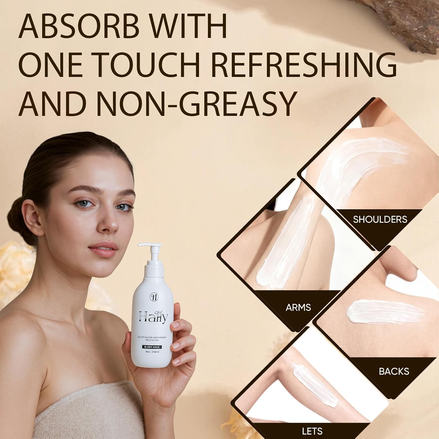 Niacinamide White Body Lotion, 24hr Long Lasting Moisturizing & Hydration, Rich in Vitamin E Revitalize for Gentle and Improve Skin Texture 250ML/8.81OZ (1) - Image 6