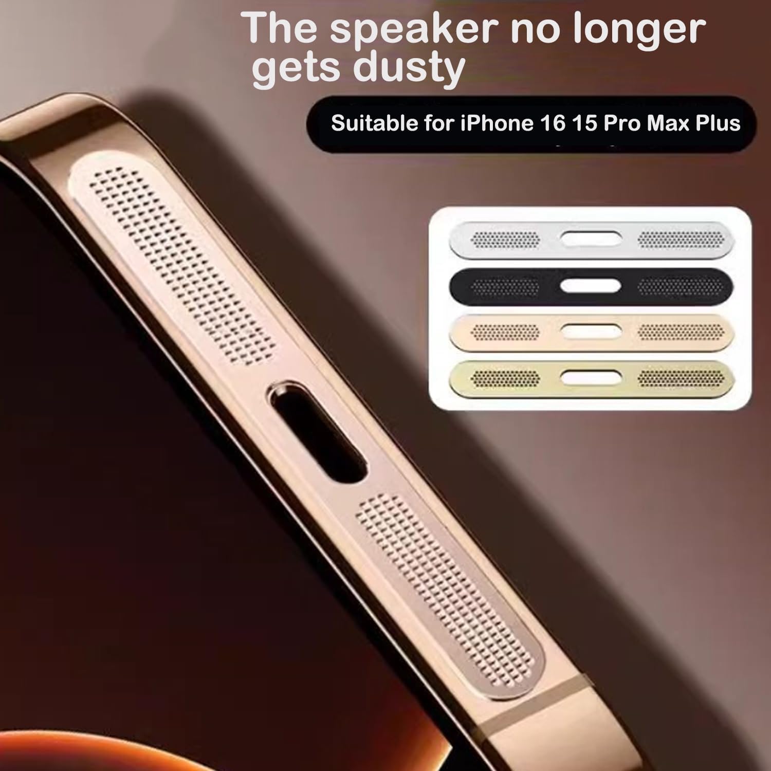 8 Packs New Dust Plug for iPhone 17 16 15 Series, USB C Cover Cap, USB C Port Cleaner, Phone Speaker Cover, with Cleaning Kit, Golden (Type C-17) image 4