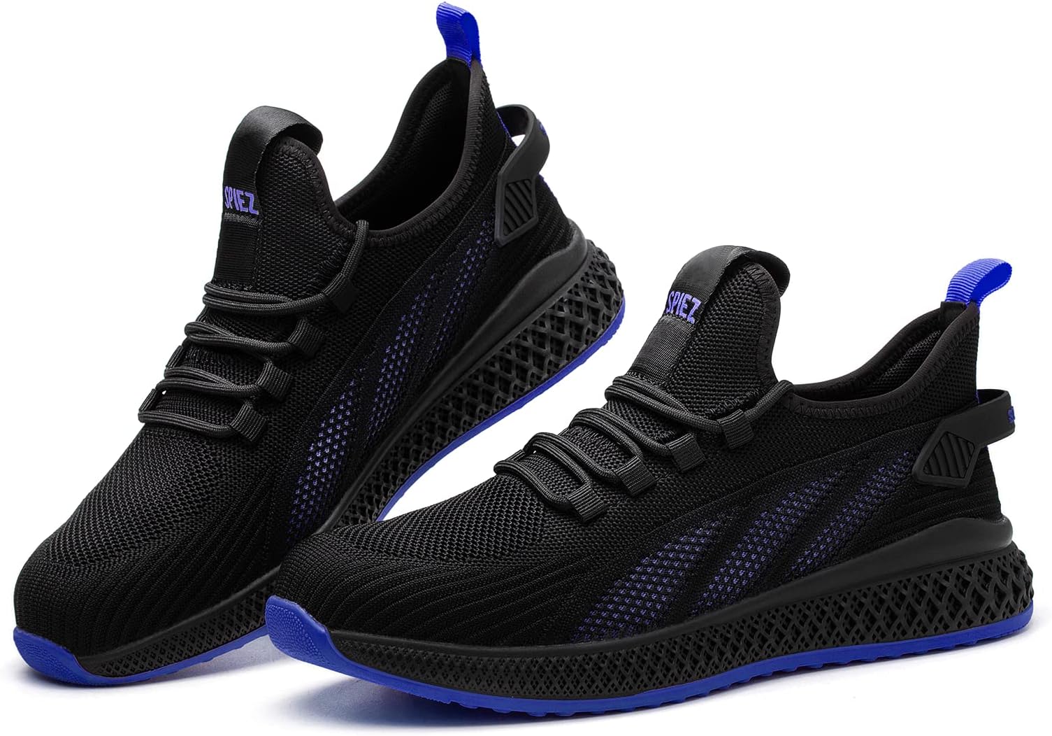 SPIEZ Unisex Safety Shoes with Composite Toe Cap, Puncture Proof Breathable Work Shoes for Men and Women, Slip on Fashion Sneakers for Work and Daily Wear