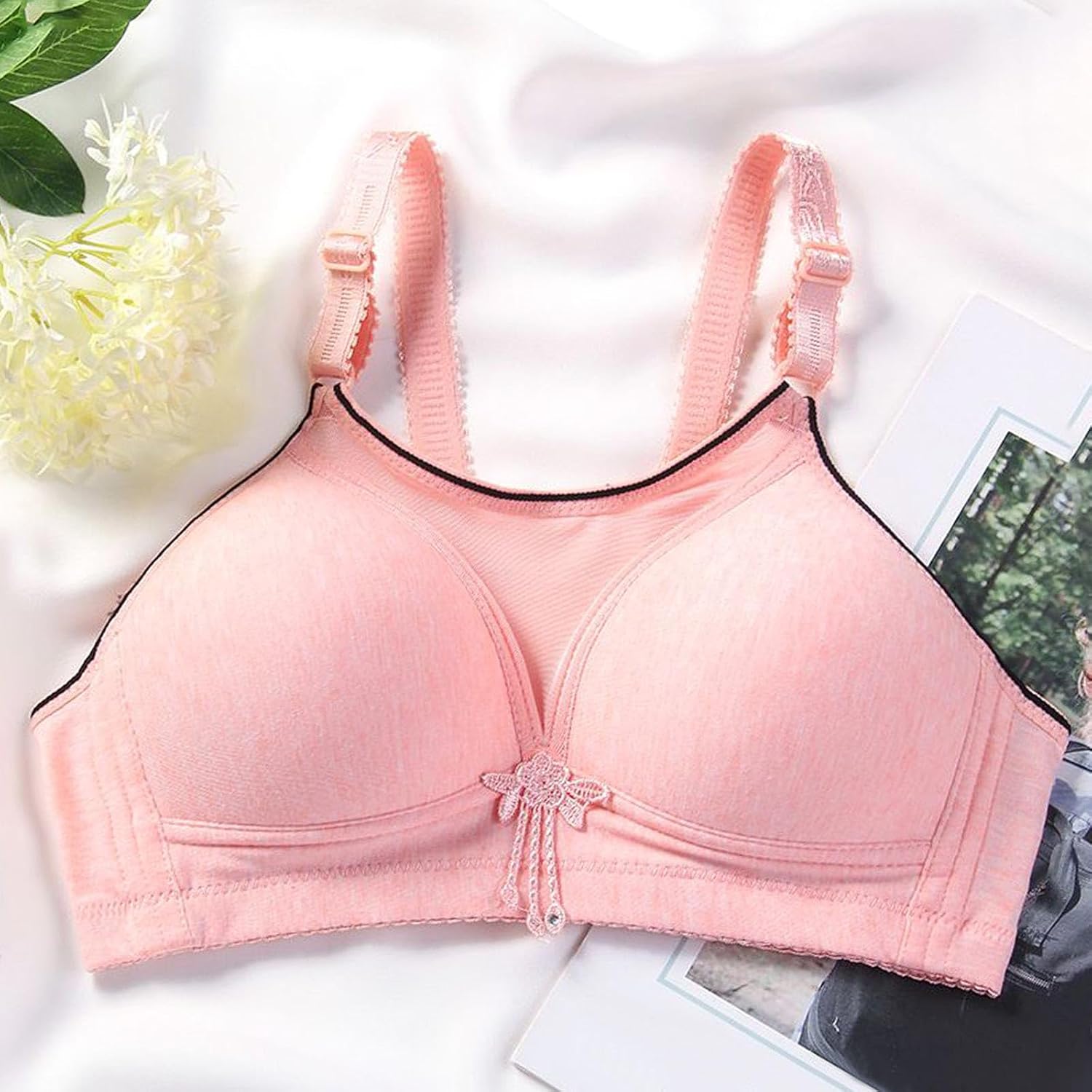 Bras for Women Push Up Bra Back Fat Smoothing Bra Comfort Lightly Padded No Underwire Support Daily T-Shirt Bras