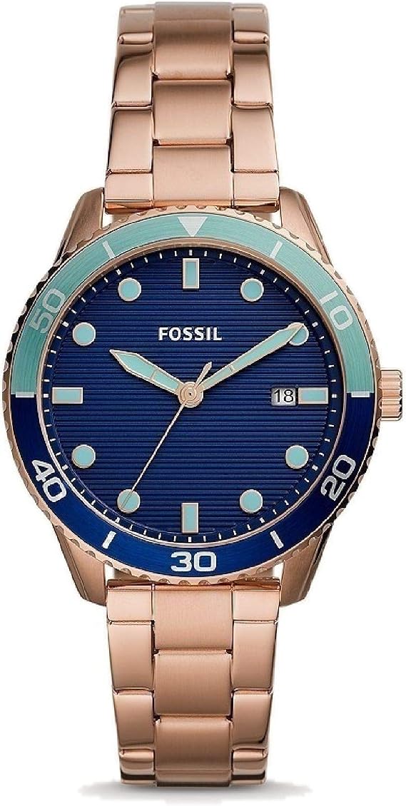 Fossil Dayle Three-Hand Date Rose Gold 