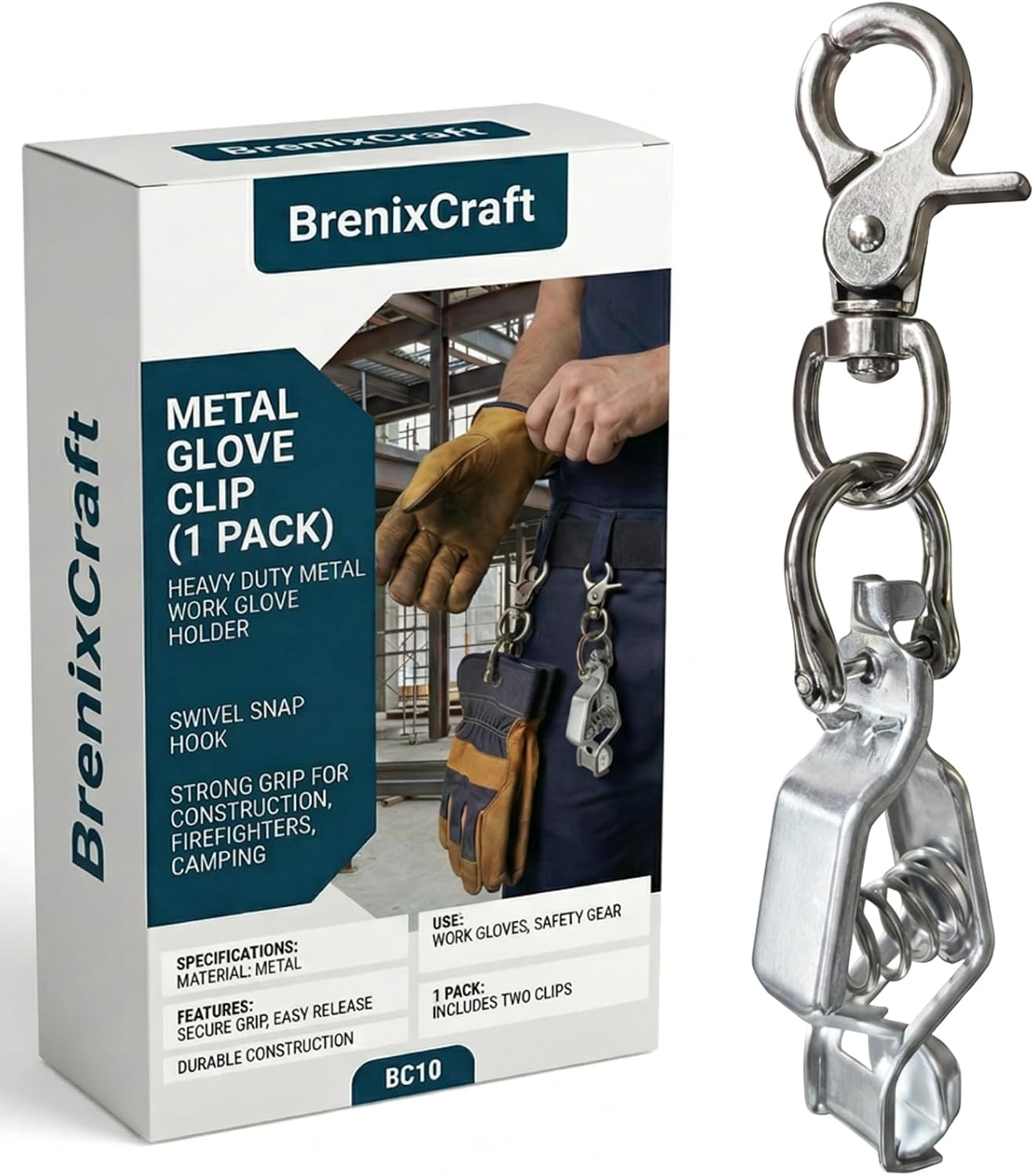 Metal Glove Clips, Heavy Duty Work Glove Holders