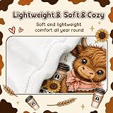 Xvx-Boom Highland Cow Throw Blanket – Machine washable in cold water