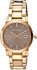 Burberry Women's BU9005 Large Check Rosetone Stainless Steel Bracelet Watch