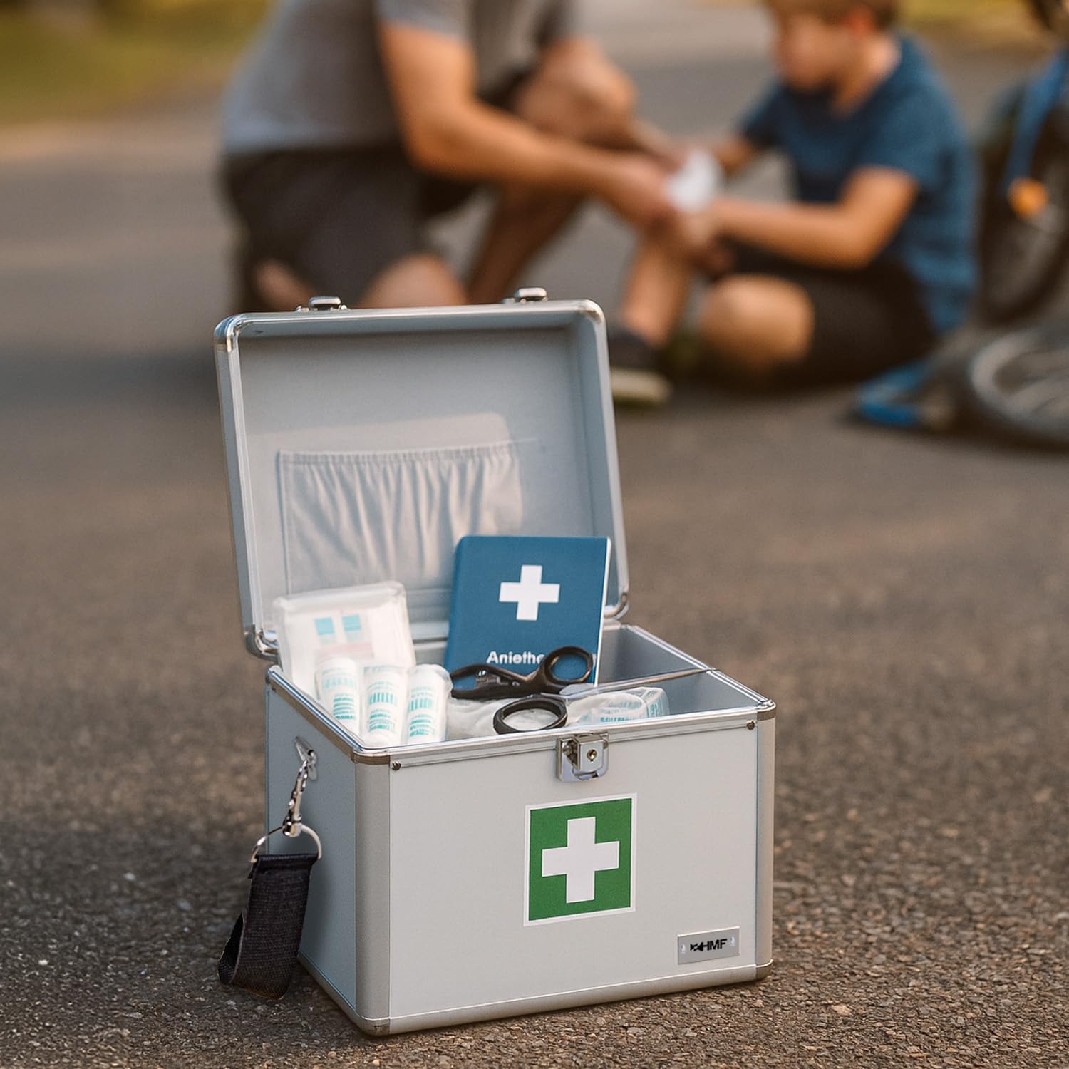 HMF 14702-09 Boîte Premiers Soins Vide, Pharmacie Multi-usage, 30 x 25 x 25 cm