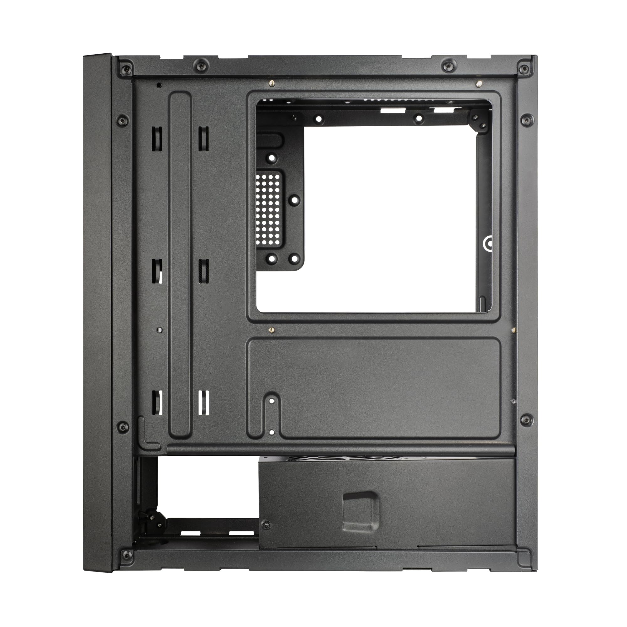 Tacens Anima ACSLIM500, Boîtier PC MicroATX, Design Slim Double Horizontal ou Vertical, Alimentation TFX 500W, Façade avec Grille Airflow, Mini-Tour Ultra-compacte avec USB-C et USB 3.0, Noir