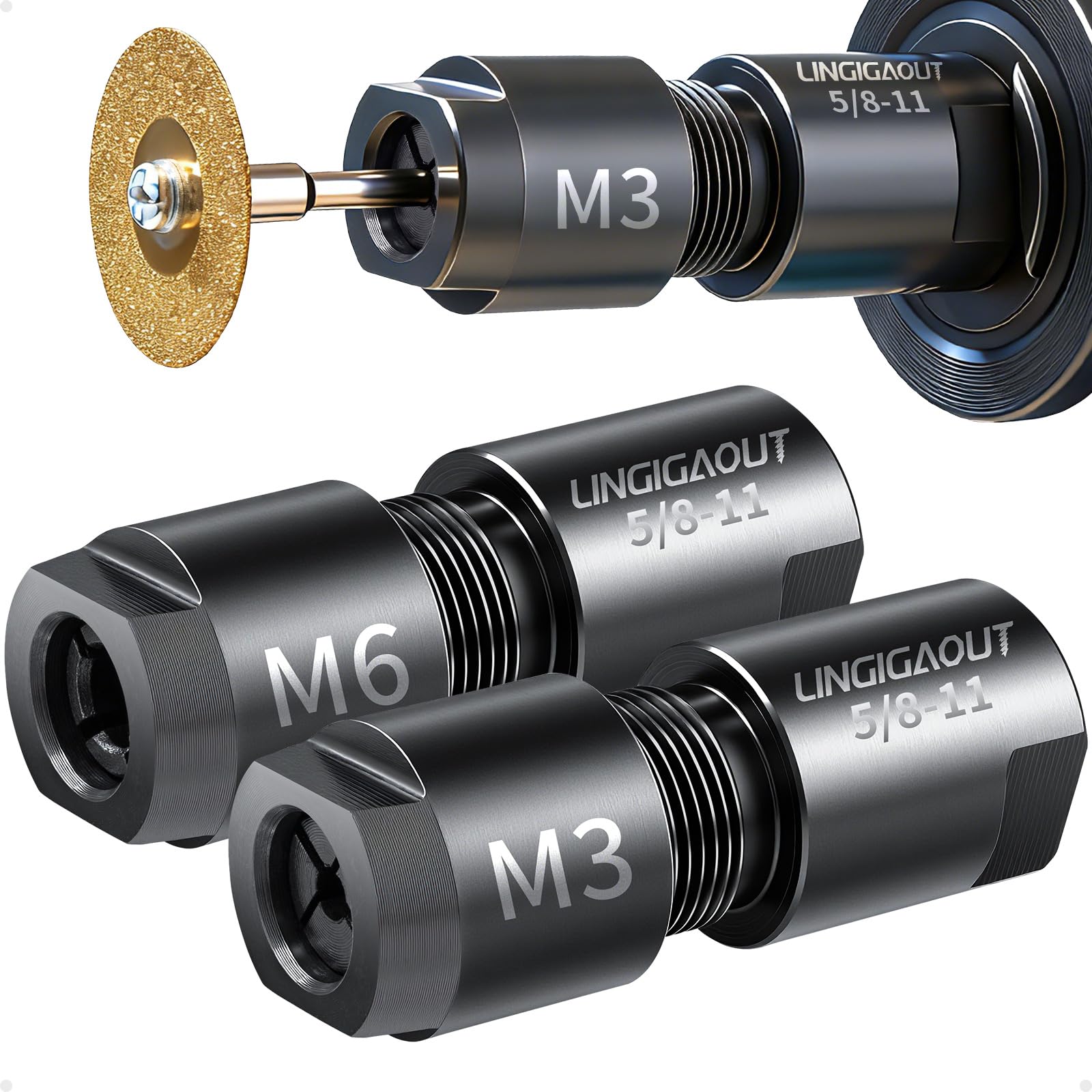 LINGIGAOUT 2-Pack Angle Grinder to Die Grinder Adapter, 5/8