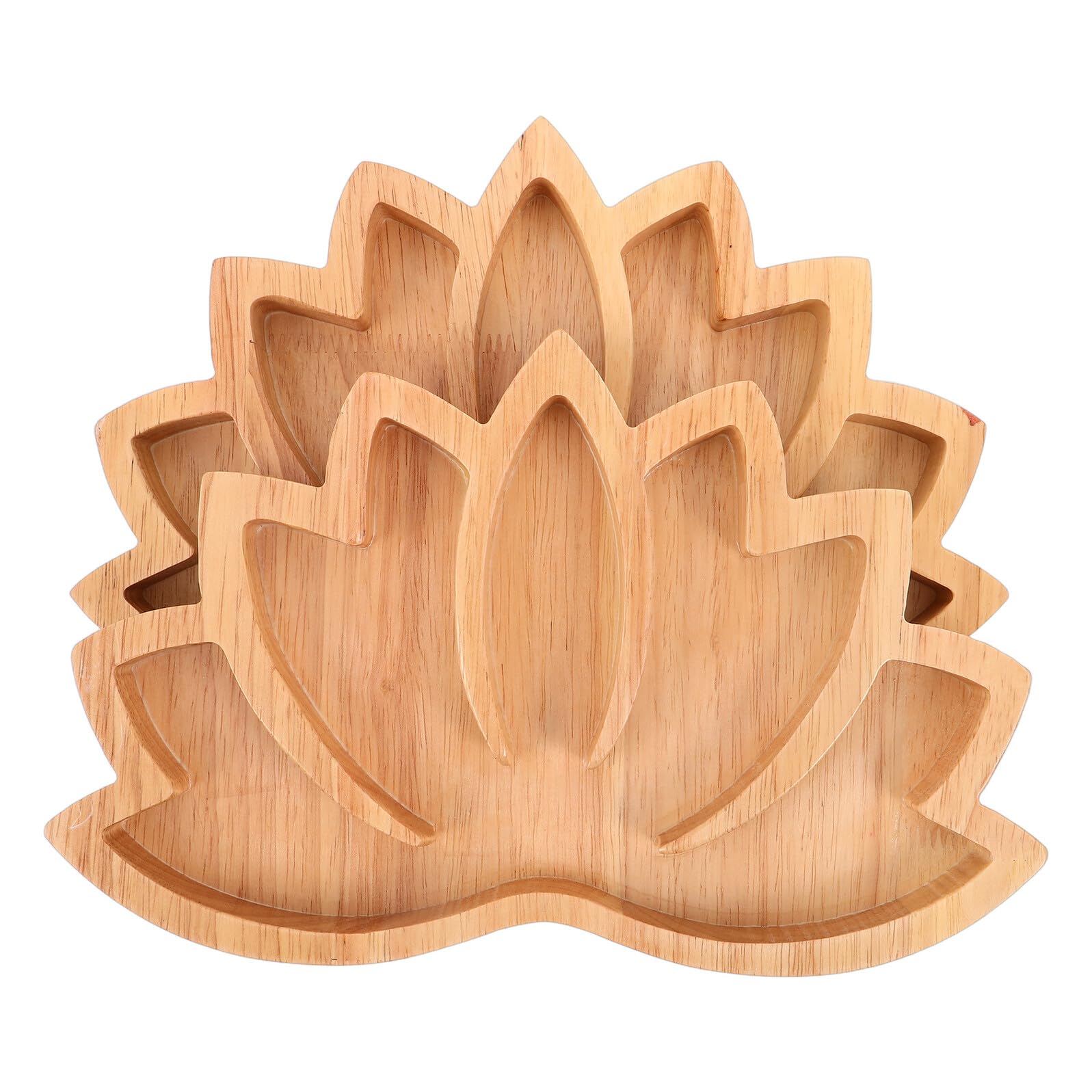 Cristaux et améthystes plateau en bois fleur de vie, support de présentation spirituel marron