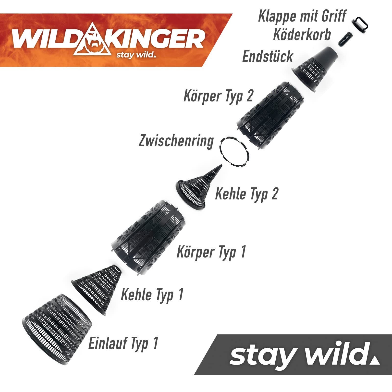 Apollo II Aalkorb - 2-kehliger Aal- und Stintkorb