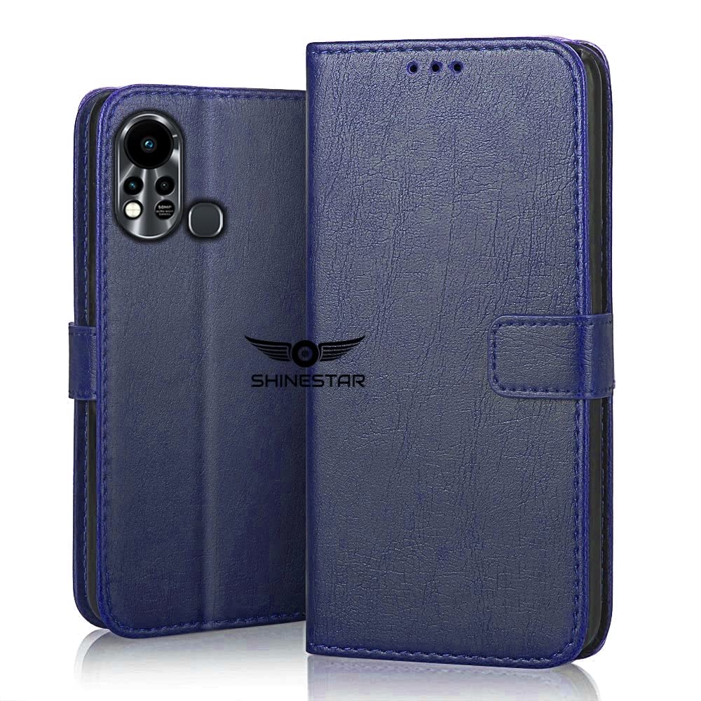 SHINESTAR Infinix Hot 11s Flip Back Cover | PU Leather Flip Cover Wallet Case with TPU Silicone Case Back Cover for Infinix Hot 11s - (Ultimate Blue) (B09N7D6M9F) Amazon Price History, Amazon Price Tracker