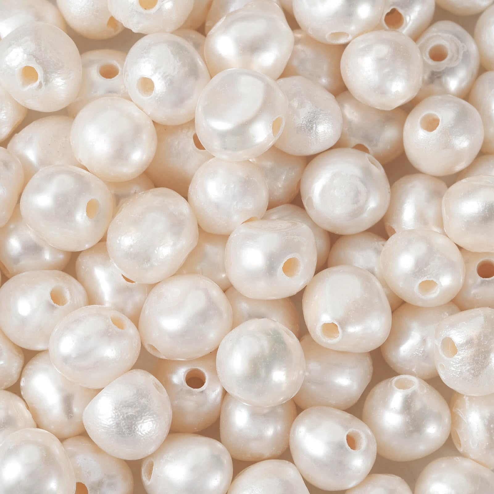 Zoetwaterparel Streng Rice, 5X7mm - ca. 5X7-10mm, ᴓ 0,6mm - Parel - Kraal - Sparklin Moon