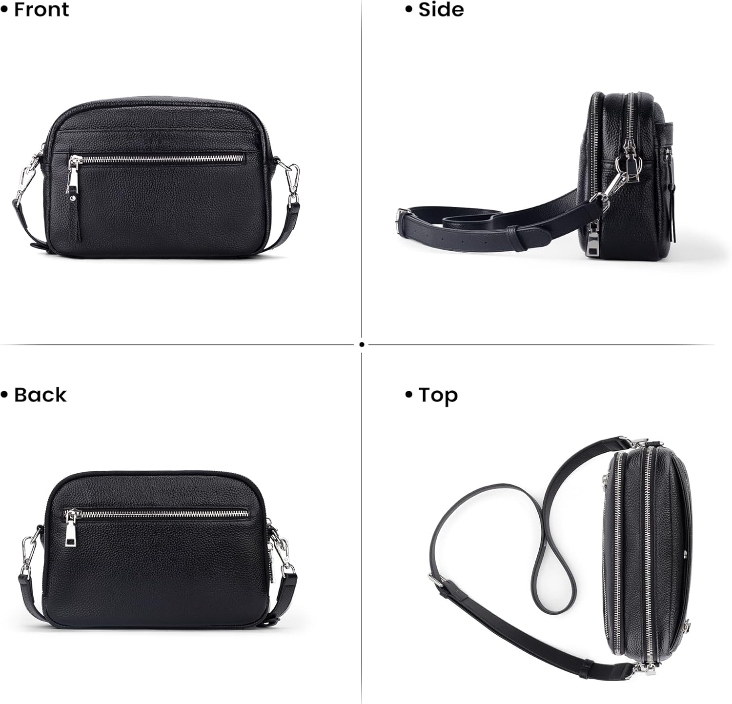 befen Genuine Leather Crossbody Bags for Women, Purses with Built in RFID Wallet Woman Camera Shoulder Bag Handbags | Genuine Leather, Built in RFID Wallet, Genuine Leather, Built in RFID Wallet - Image 9