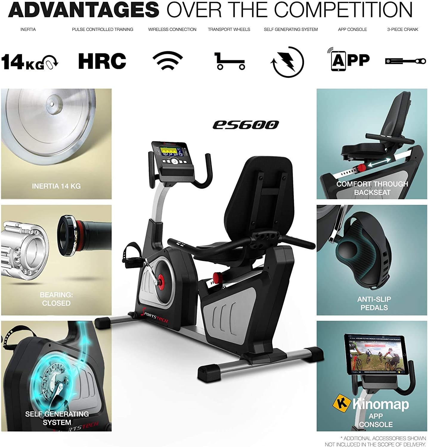 Sportstech ES600 Professional Recumbent 