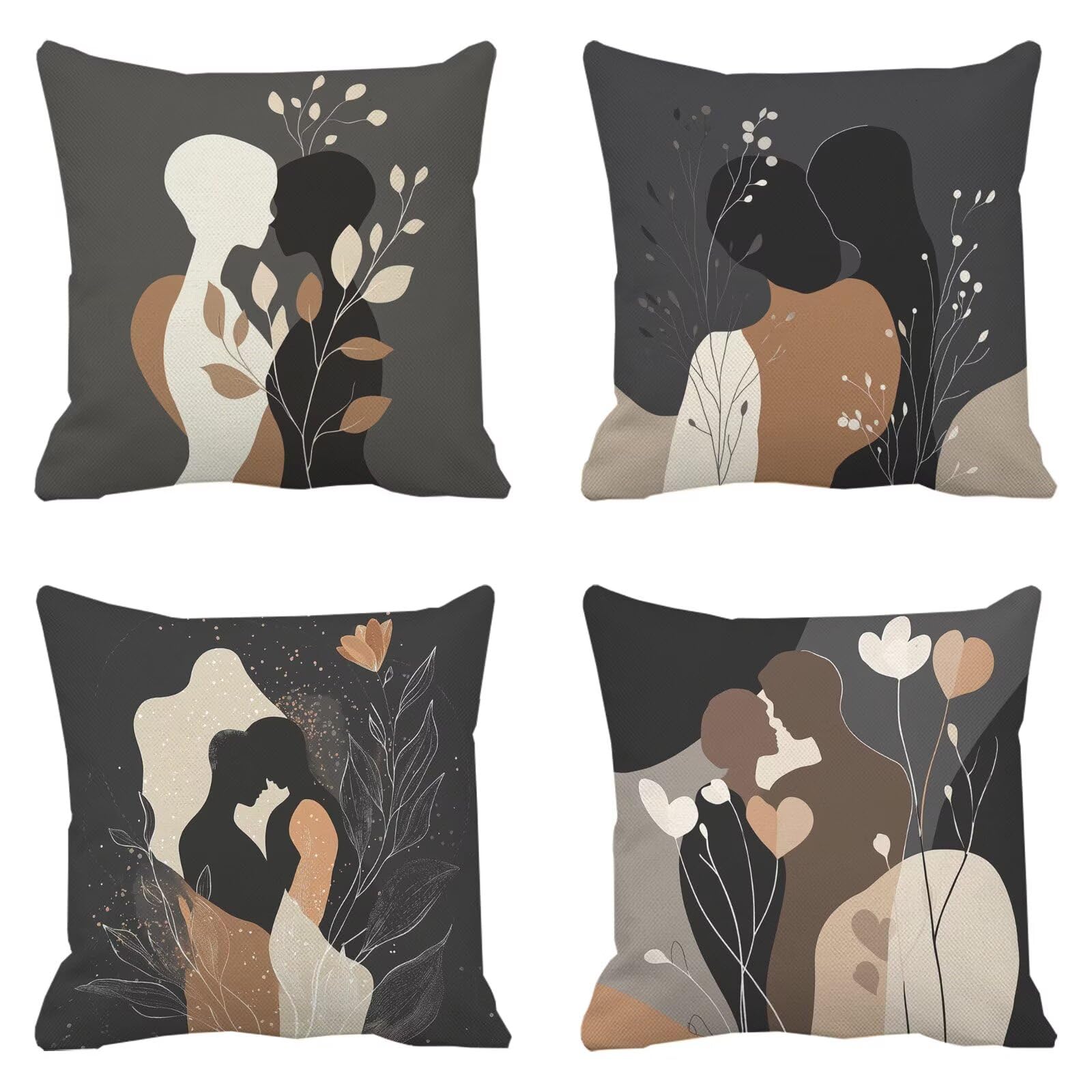 Coussin extérieur imperméable 55x55 cm gris résistant pour canapé de jardin