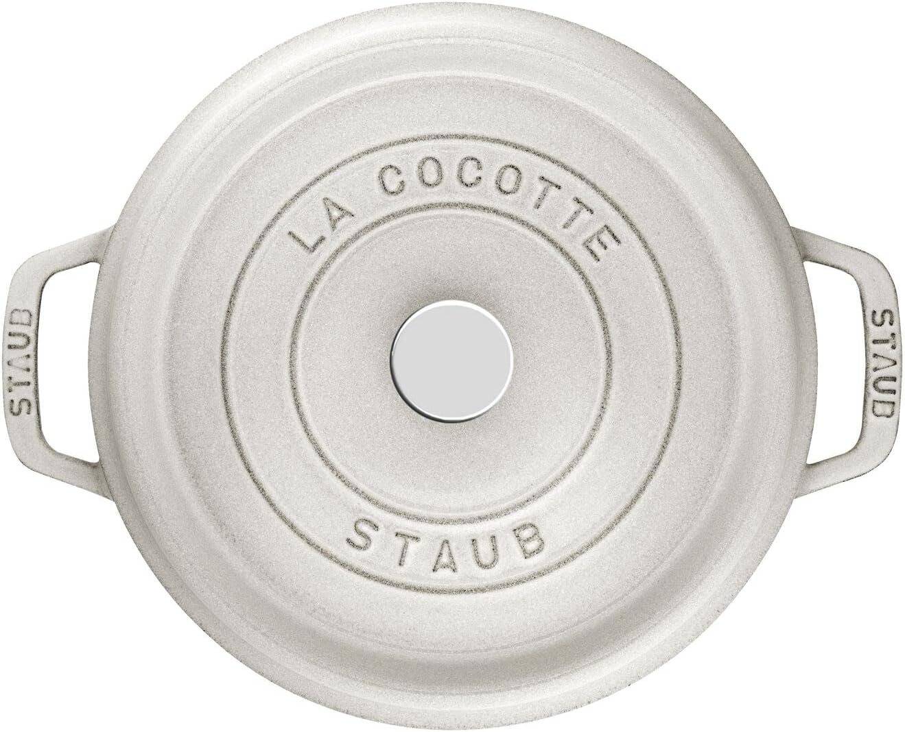 STAUB Cast Iron Round Cocotte 28 cm White Truffle