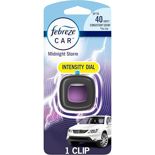 Febreze Car Air Freshener Vent Clip, Midnight Storm, 1 count, .06 oz