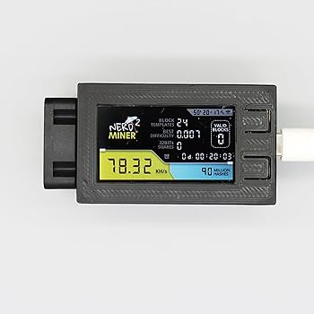 NerdMiner V2 Pro 307KH/S Bitcoin Miner Solo Loterij BTC met witte schelpmodule Nerdminer V2 Mining Bitcoin met 1,9 inch TFT-display ESP32-R8 met wifi/BLE meer kansen om te winnen, compatibel met