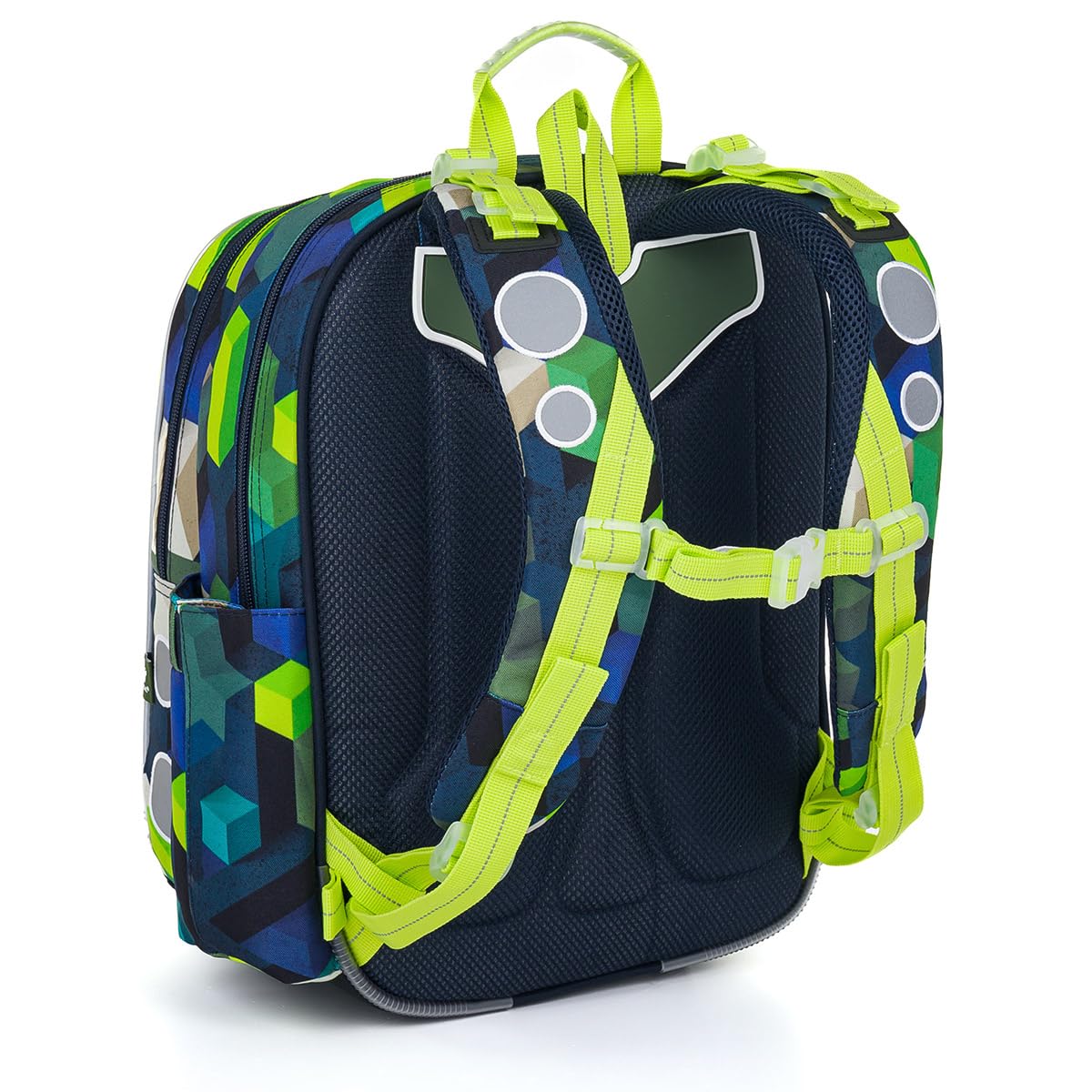 TOPGAL Schulrucksack für Jungen ab 1. Klasse, ergonomisch & leicht, wasserabweisend, mit reflektierenden Elementen, 21 L Schulranzen mit Brustgurt & Rückenpolsterung (PixelArt World)