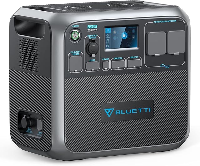 BLUETTI Portable Power Station AC200P, 2000Wh LiFePO4 Battery Backup w/ 2 2000W AC Outlets (4800W Peak), Solar Generator for Outdoor Camping, RV Travel, Home Use (Solar Panel Not Included)
